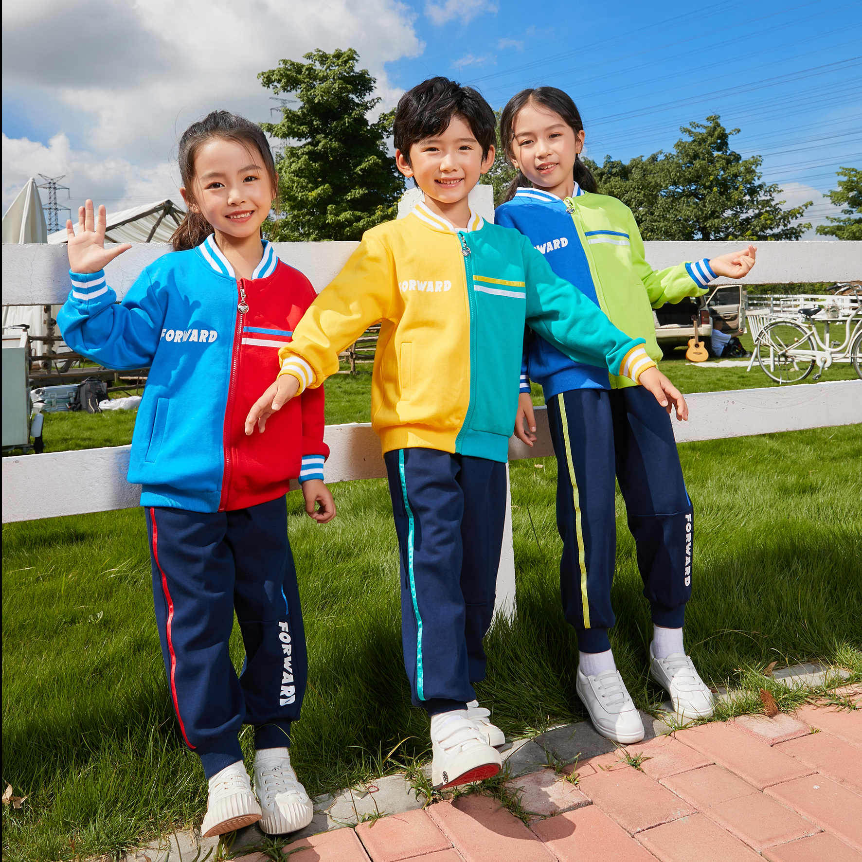 迪斯伊儿幼儿园校服亲子套装老师休闲服运动服棒球校服