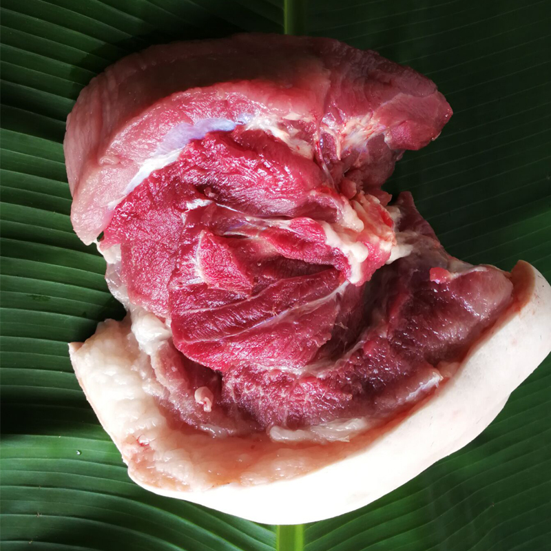 蓉羊子生鲜农家新品山区放养新鲜现杀黑毛土猪肉猪腿瘦肉二刀肉