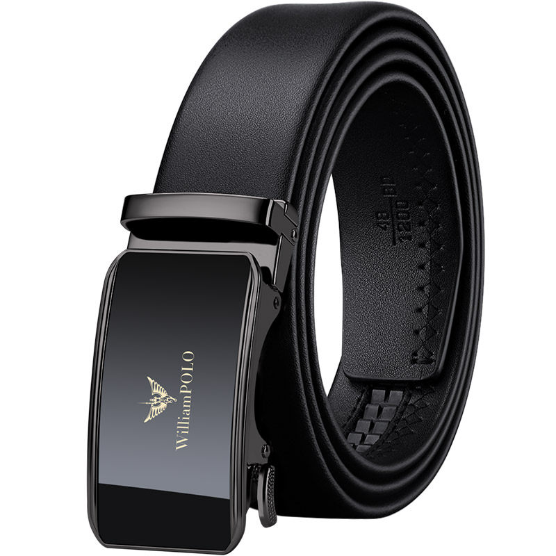 英皇保罗正品男士皮带真皮简约年轻人自动腰带裤带腰带