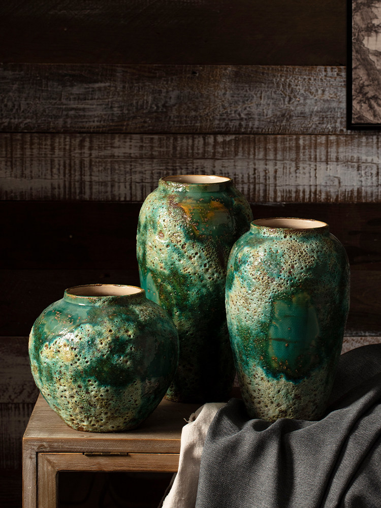 景德镇陶瓷花瓶干花家居陶罐花器餐桌摆件陶艺水培花瓶