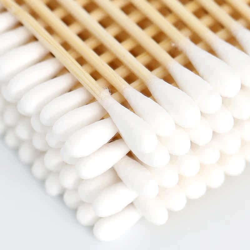 10包装棉花棒卸妆棉签掏耳朵木棒双头一次性化妆棉无菌棒