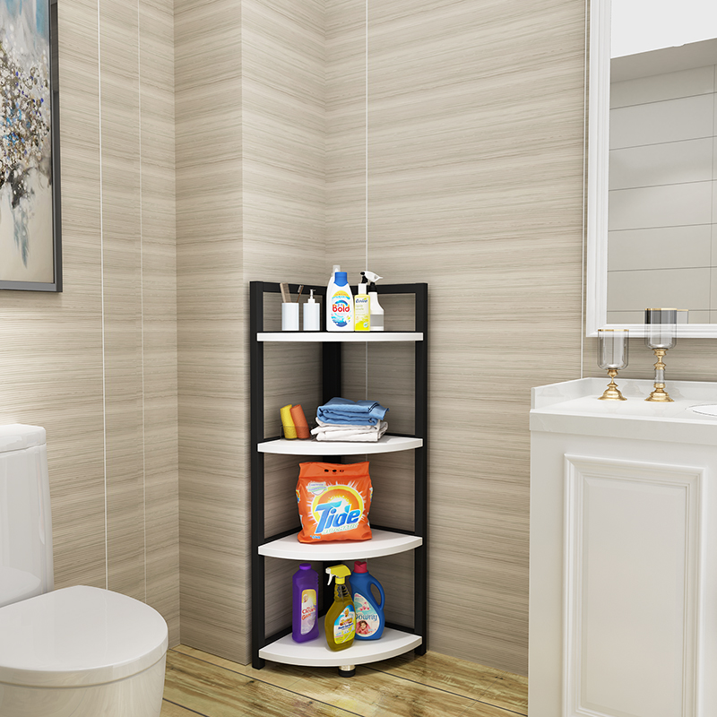 卫生间三角架落地多层收纳洗澡间防水置物架脸盆脸盆架浴室角架