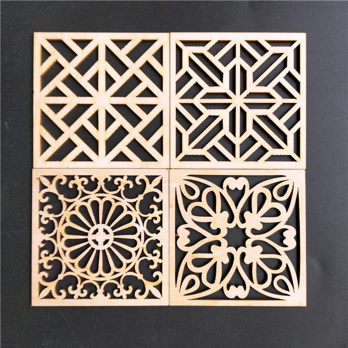 手工木板diy房子镂空福字木片饰品配件中式模型制作工具