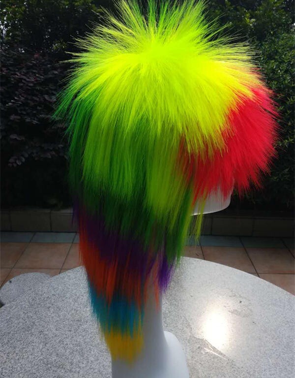 假发七公主七彩杀马特非主流彩色可爱长发个性型发套日常整顶假发