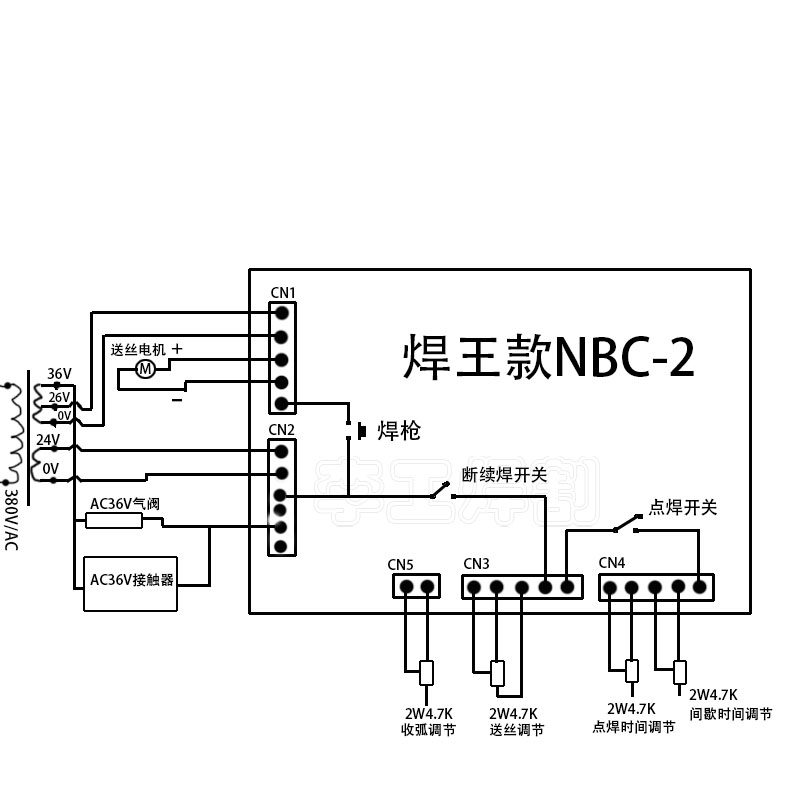 抽头式气焊机控制板焊王友田nbc2线路板二保主控其他电焊