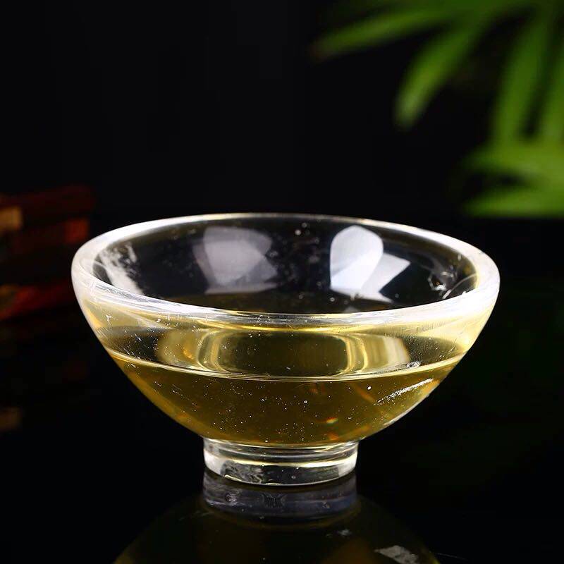 天然水晶斗笠黄色水晶茶杯功夫功夫茶茶具品茗茶杯
