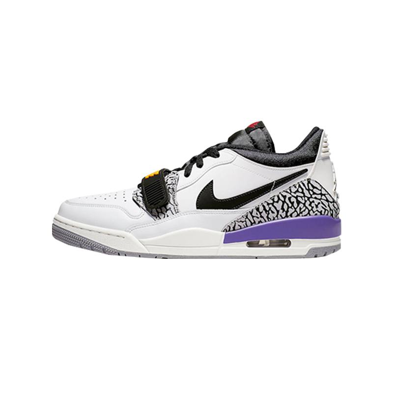 airjordanaj312夜光熊猫湖人白紫低三合一女鞋cj5500