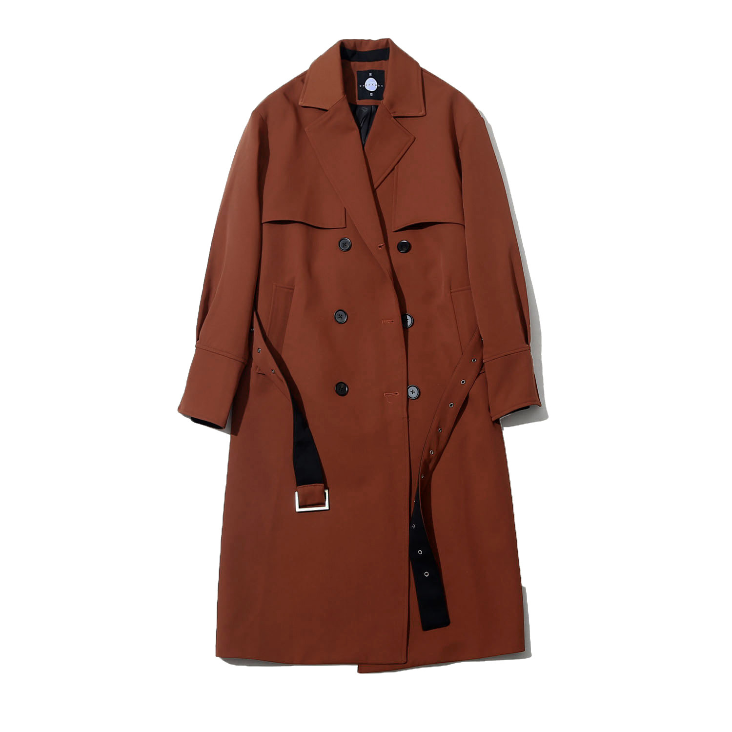 琢磨清仓春装新款过膝双排休闲加厚焦糖色风衣风衣