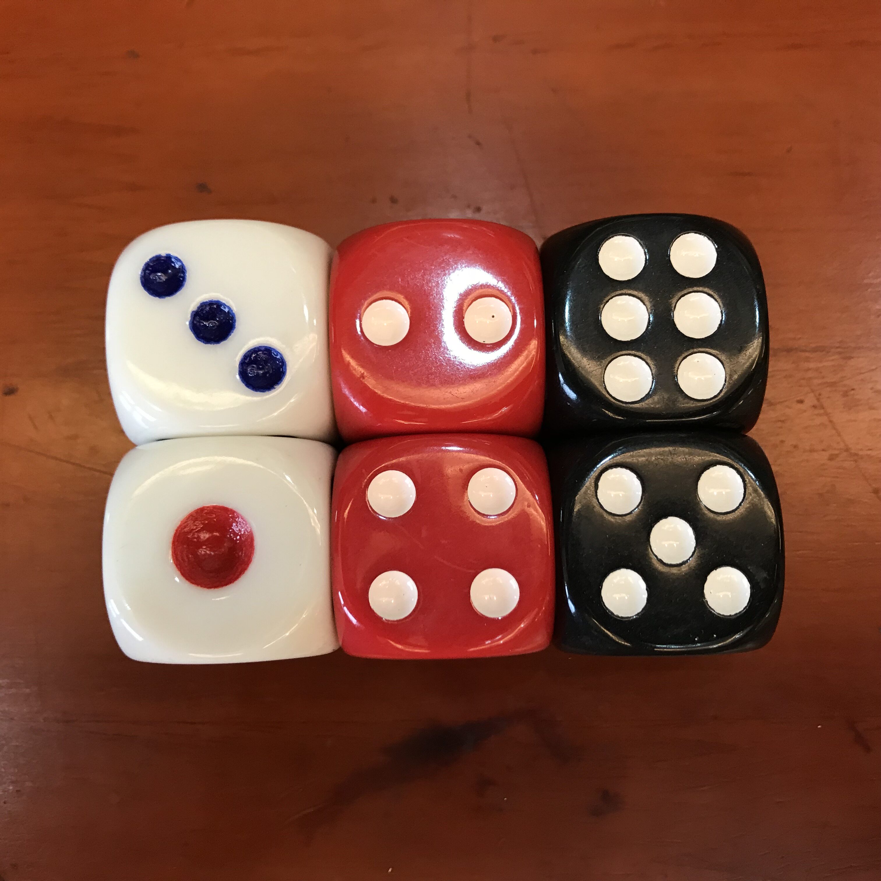 骰子25mm规格四粒麻将老人25号大规特大号圆角色子