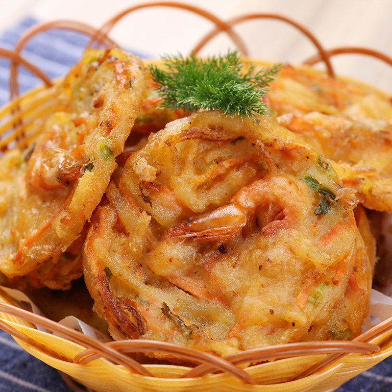 亚洲渔港米兰虾饼300g10枚油炸小吃西餐点心虾类制品