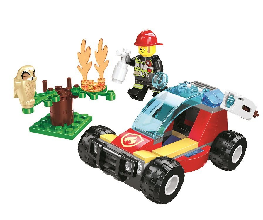 新品乐高城市系列森林失火救援60247消防警察建构