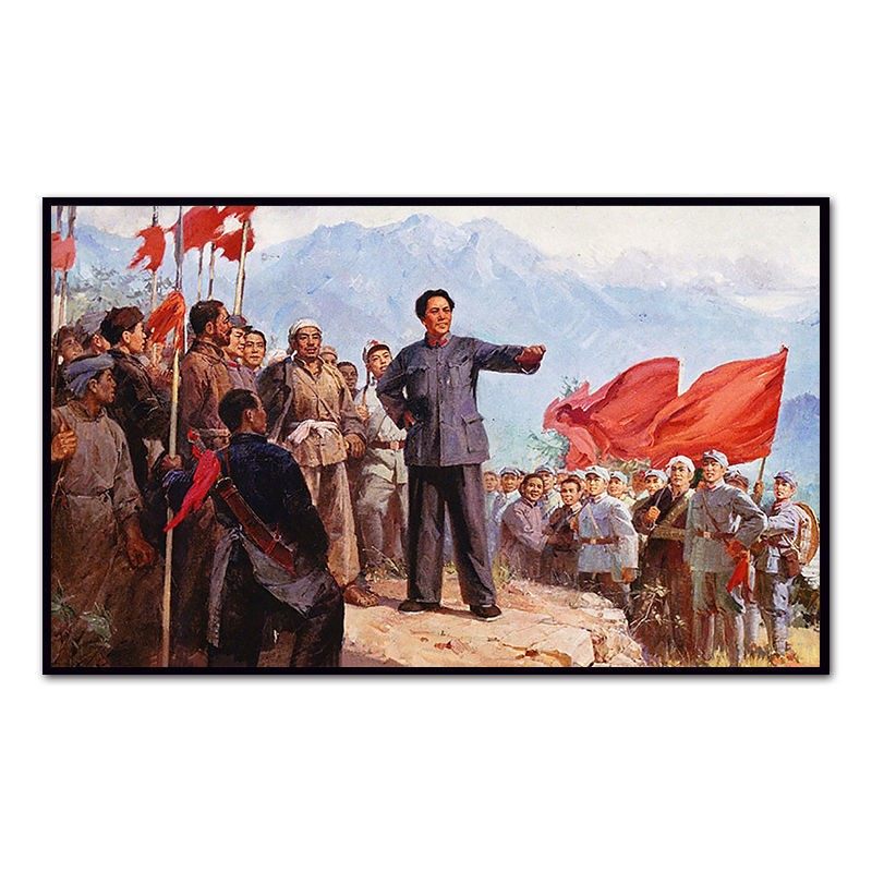 红军题材红色爱国文化主题文创手工diy数字油画diy