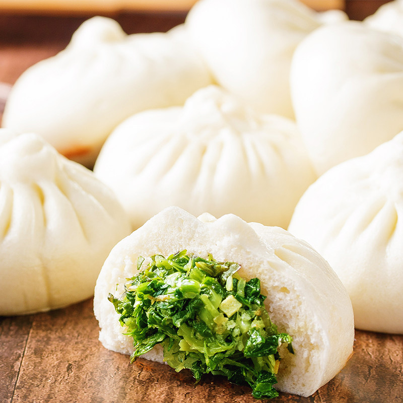 和善园手工三鲜菜包扬州速冻素包子早餐素菜冶春速食菜包袋装商用
