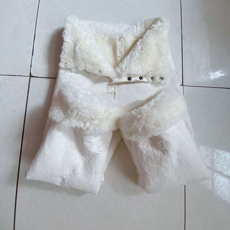冬季保暖羊毛皮裤中老年加厚羊毛棉裤男女皮毛一体裤子高腰羊皮裤