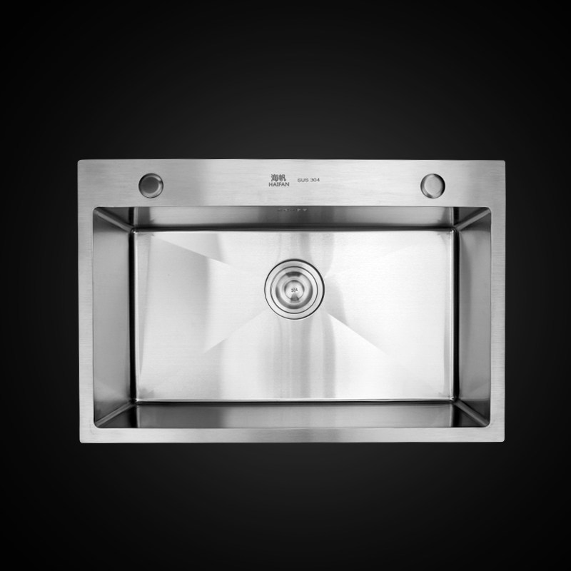 304不锈钢4mm加厚手工水槽套餐单槽厨房大洗菜盆洗碗池台上盆台下