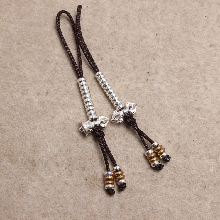 纯银念佛藏式卡子佛珠计数器108颗星月菩提文玩佛珠