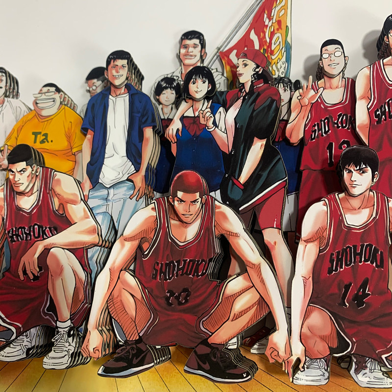 灌篮高手樱木花道流川枫湘北合照全家福手工装饰画客厅油画