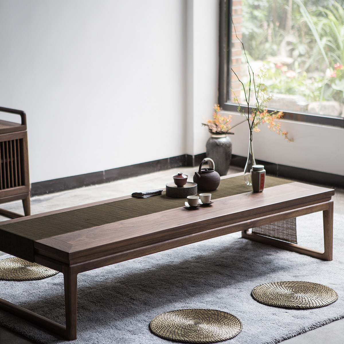 玄木桌子茶室禅意矮茶台现代地桌日式小桌新中式其它桌类