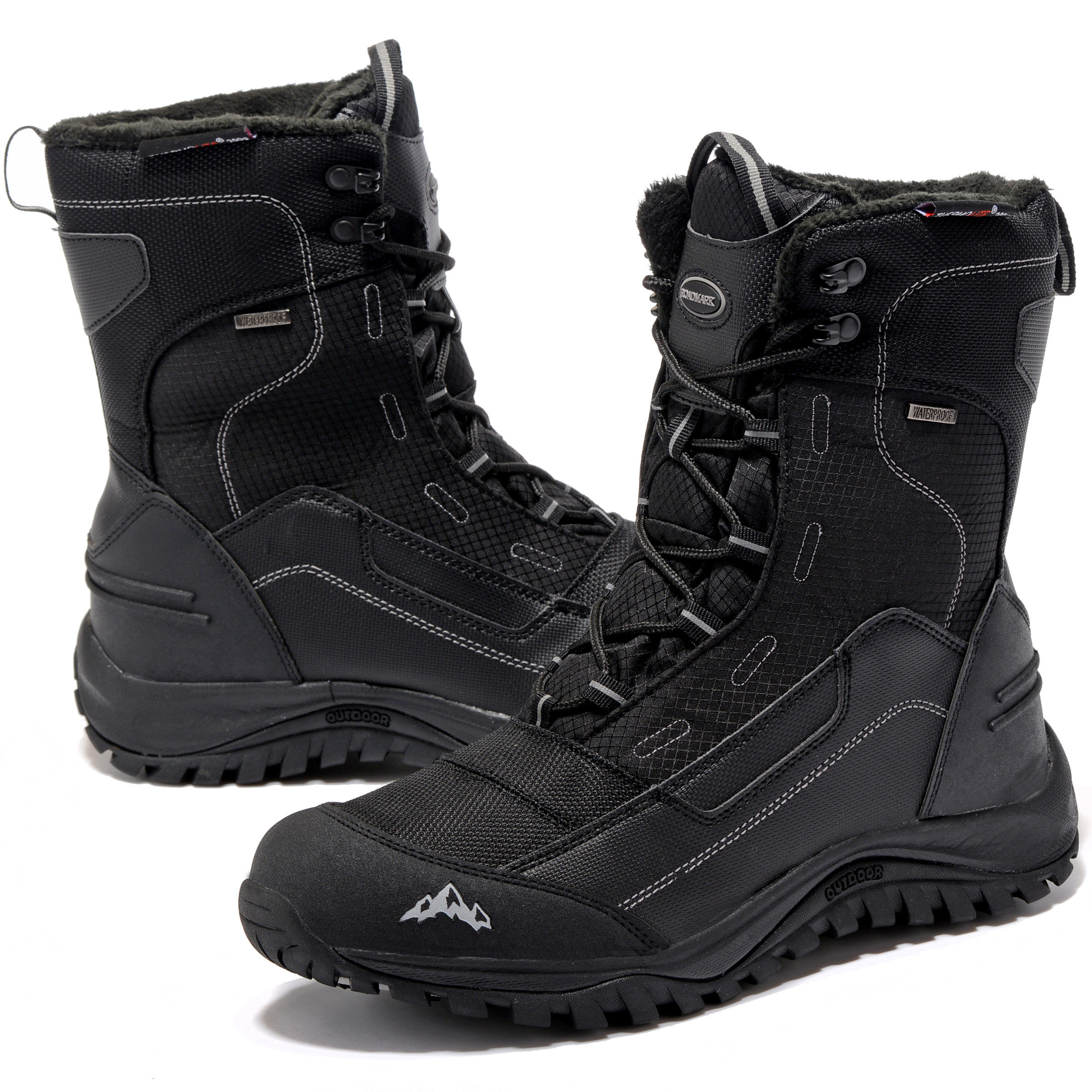 冬季户外雪地靴男女防水保暖加绒防滑登山靴大码东北滑雪棉鞋军靴