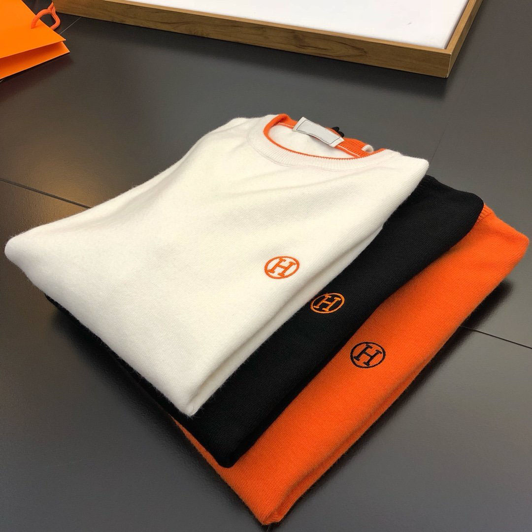 欧洲潮牌男士毛衣2021秋冬新款简约字母刺绣圆领羊毛衫舒适打底衬