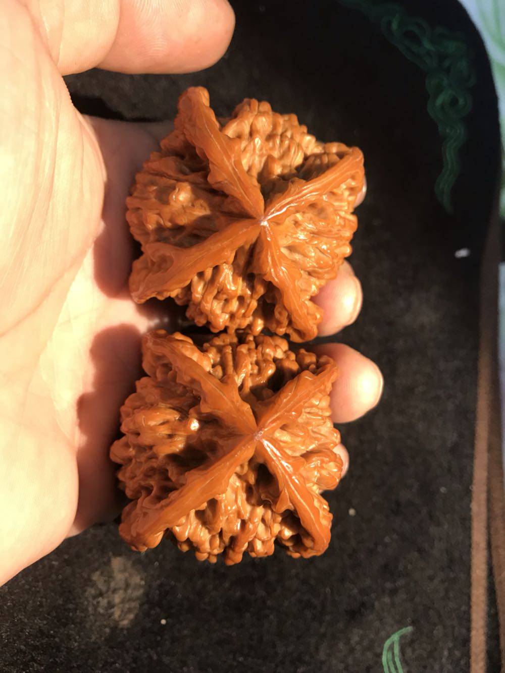 百年老树纯野野生麒麟纹官狮子头四棱异形核桃佛珠