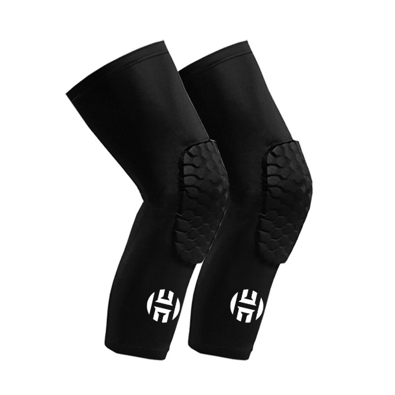 篮球护膝蜂窝防撞专业长款欧文篮球装备运动护具全套男女护腿套夏