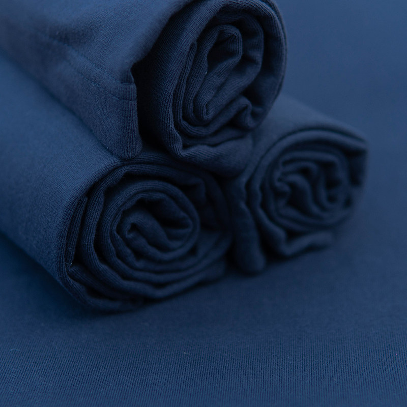 230克藏蓝藏青青色宽松复古日系简约素色街头t恤