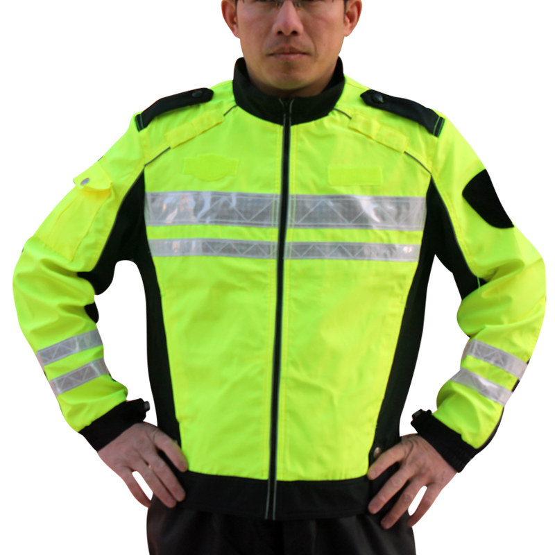 交通执勤反光春秋防晒骑行安全巡逻高速铁骑赛车服
