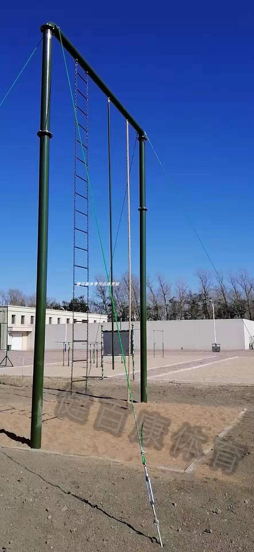 室外体能攀爬架攀登架户外爬绳爬杆爬软梯三位合一部队训练器材