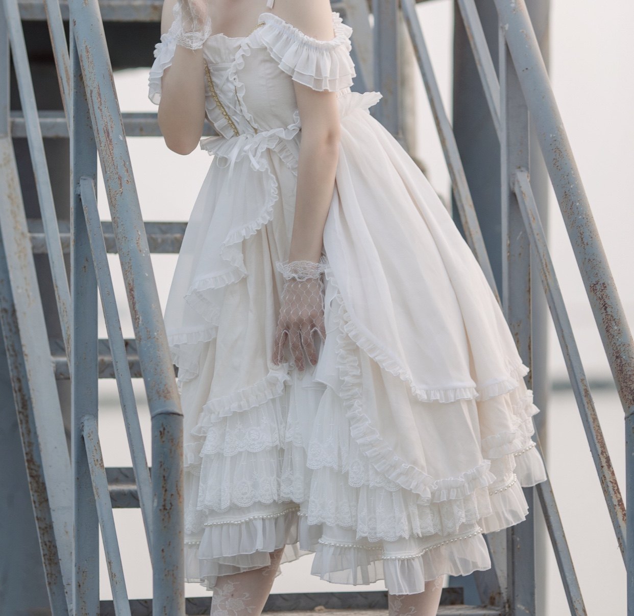 【野天鹅jsk】withpuji原创设计 lolita洋装 复杂款大裙摆 芭蕾裙