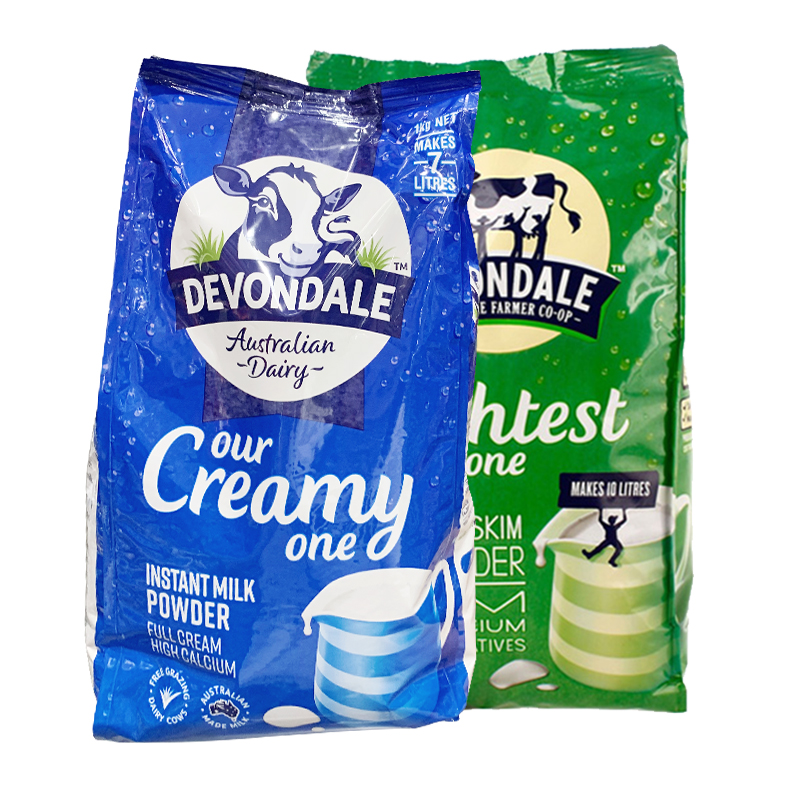 奶粉澳洲进口德运全脂脱脂中老年成人儿童高钙成人奶粉