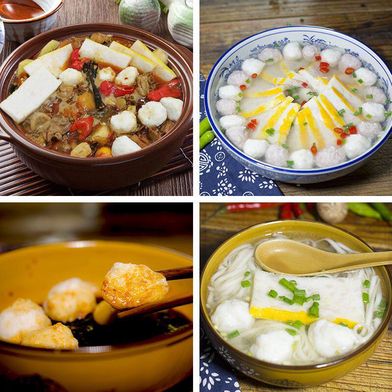 丸子鱼丸火锅正宗草鱼手工实心心包心鱼关东鱼丸