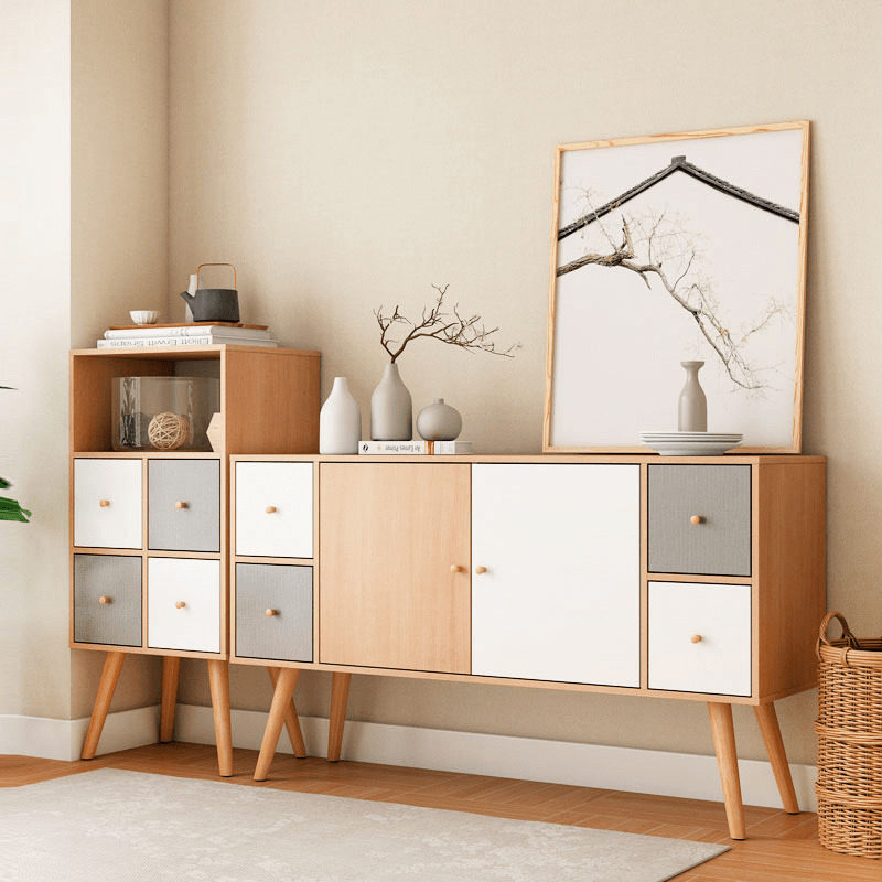 北欧客厅边柜创意多功能杂物餐边柜现代简约抽屉柜子餐边柜