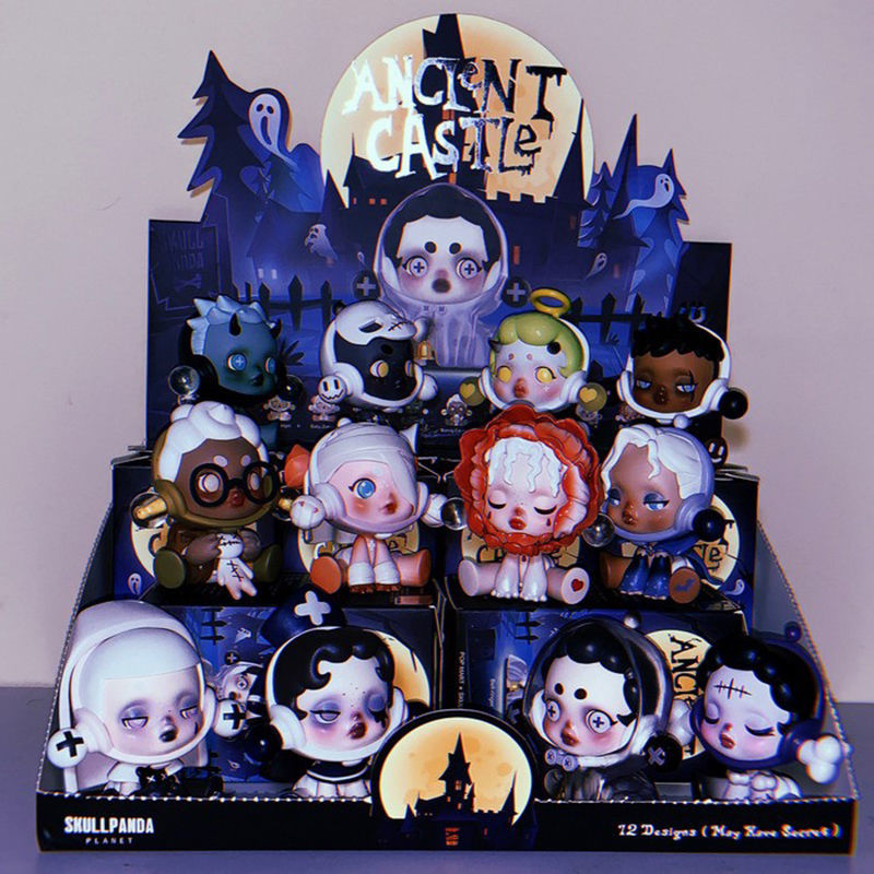 正版现货popmart盲盒手办skullpanda密林古堡血色玫瑰