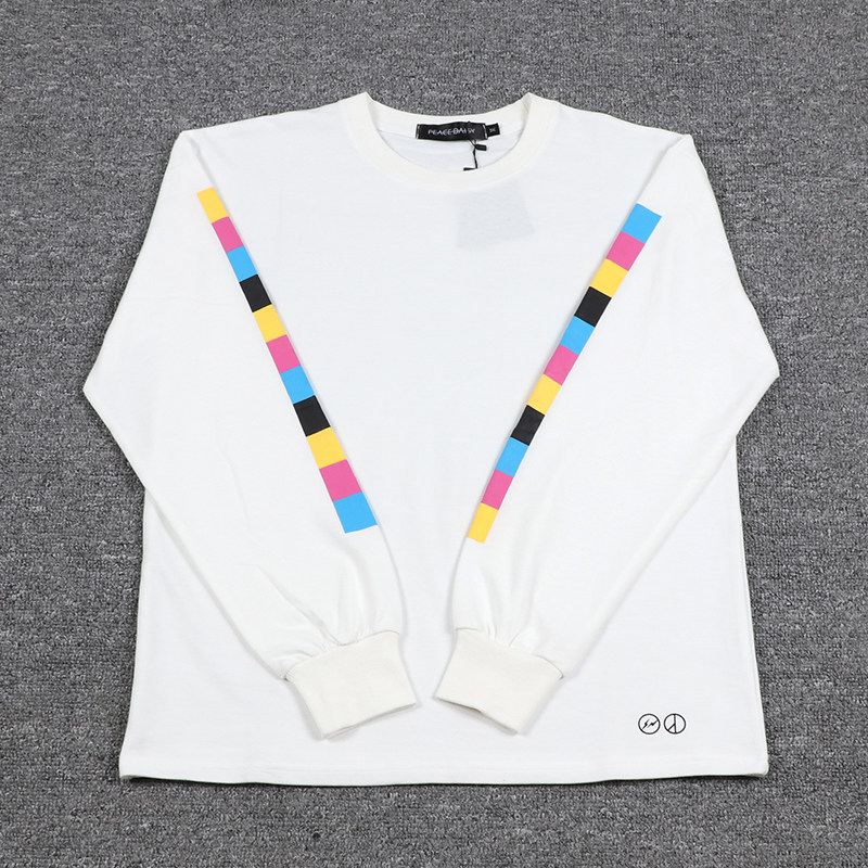 权志龙gd同款peaceminusone联名闪电彩色格子卫衣男女卫衣