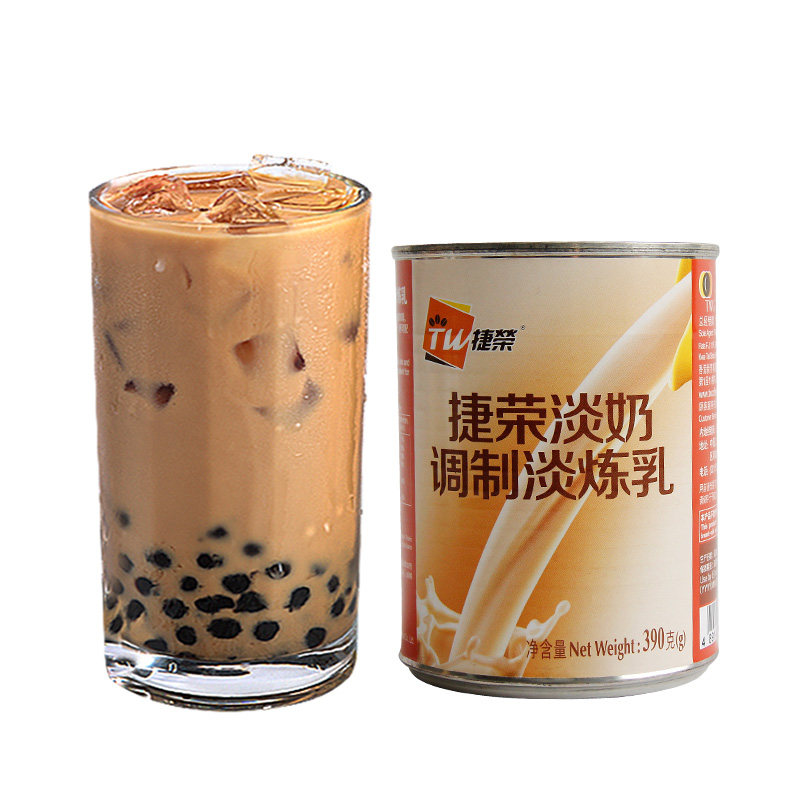 捷荣植脂淡炼乳奶茶练乳390g奶咖啡