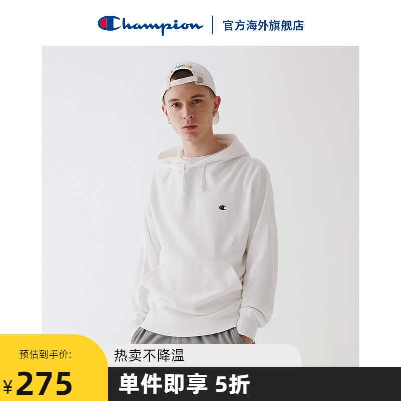 Champion冠军卫衣情侣潮牌休闲C标春秋连帽长袖休闲百搭宽松卫衣