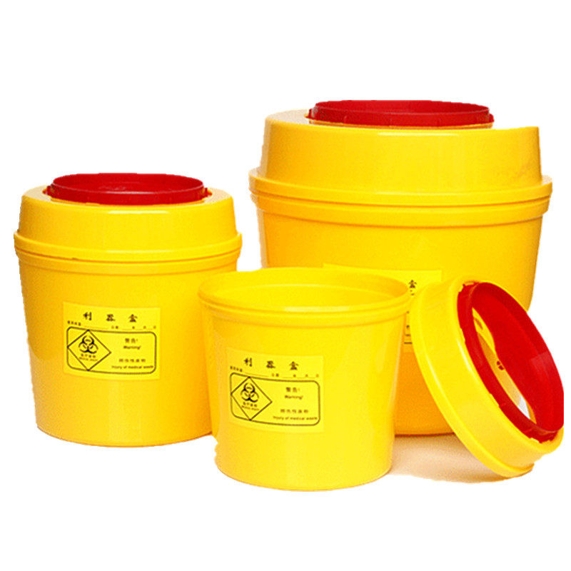 医疗利器锐器盒筒黄色废物针头圆形方形垃圾桶垃圾桶