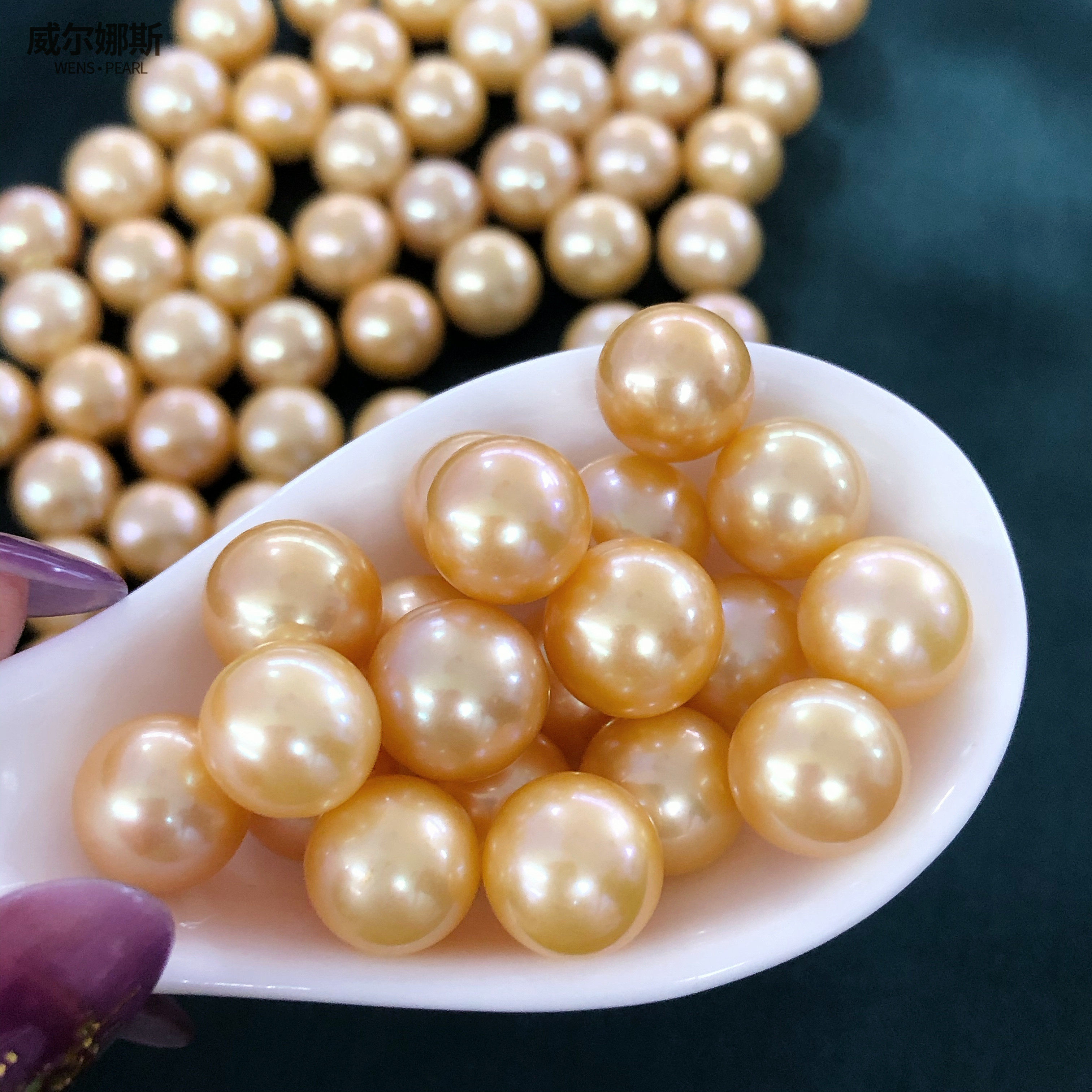 诸暨饰品半孔镶嵌珠饰山下湖颗粒散珠珍珠金色珠宝奇石