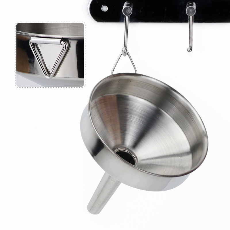 不锈钢漏斗大小小口径家用加长长嘴油斗油流倒油漏斗