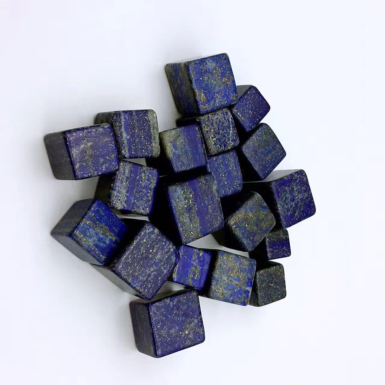 新品水晶青金石原石摆件四方块形状园艺装饰鱼缸石盆栽-mc母婴网