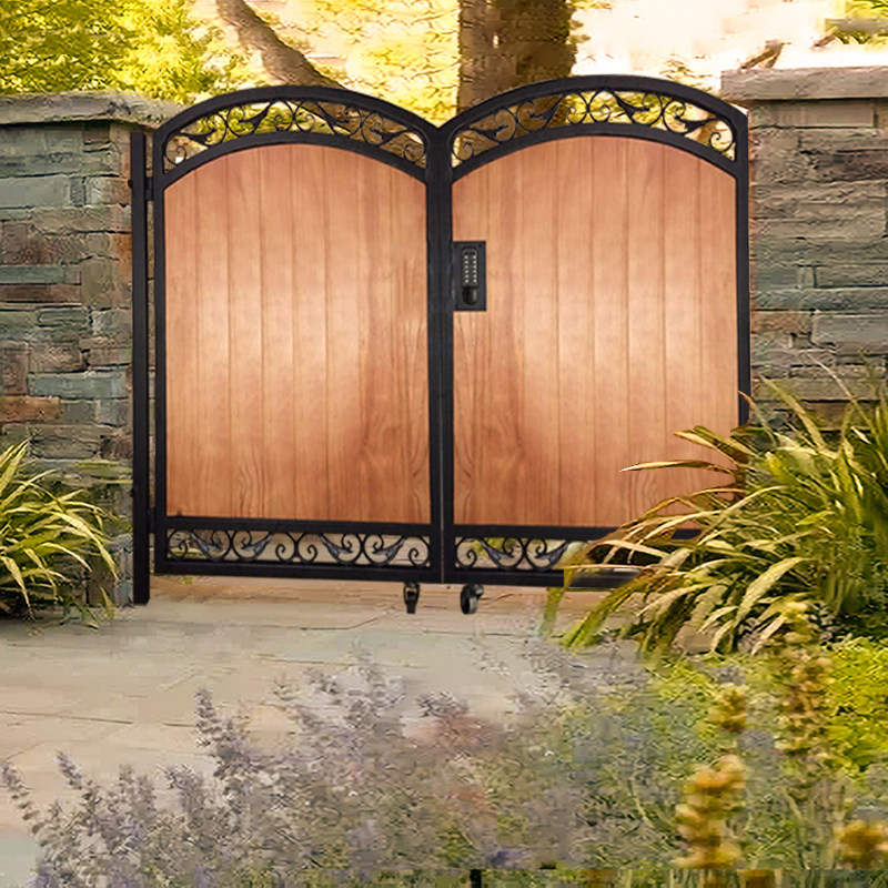 大门欧美美式别墅室内门茶楼庭院实木开门单开庭院门