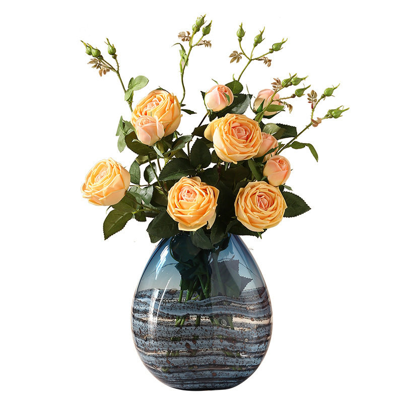 北欧玻璃花瓶创意简约现代装饰品鲜花干花插花花瓶