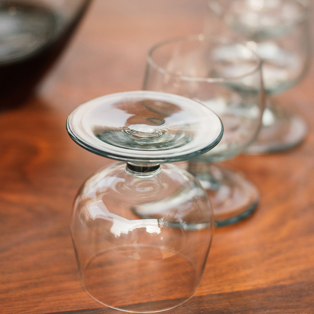 欧式手工吹制高脚杯酒瓶奥地利玻璃古典装饰艺术摆件