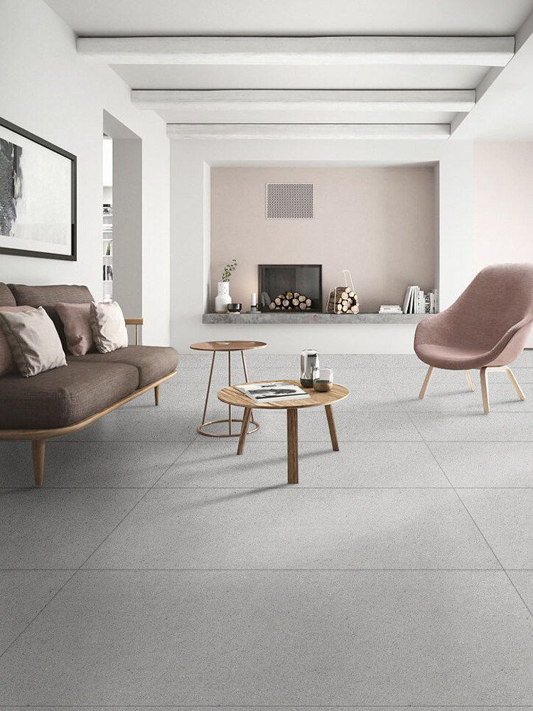 磐石素灰通体1200石磨砂质感耐磨砖客餐厅服装通体砖