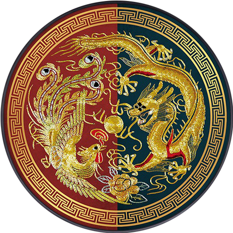 钻石5d画满客厅中式龙凤呈祥中国国风古典十字绣十字绣套件