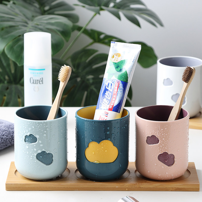 洗漱组合套装家用塑料刷牙创意可爱情侣水杯洗漱杯