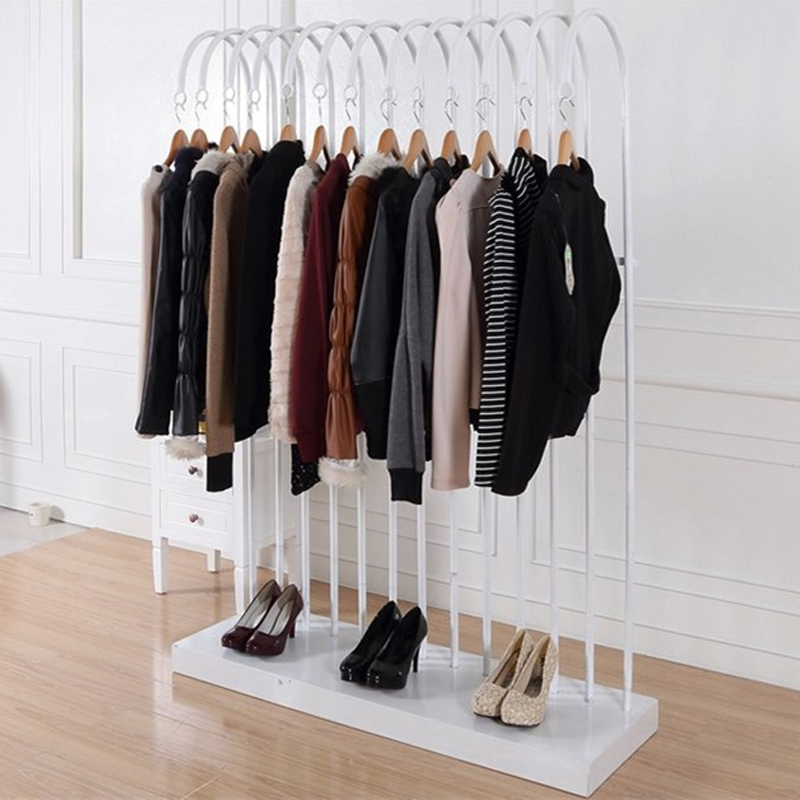 衣架服装店展示架铁艺中岛落地挂衣高档复古陈列服装展示架