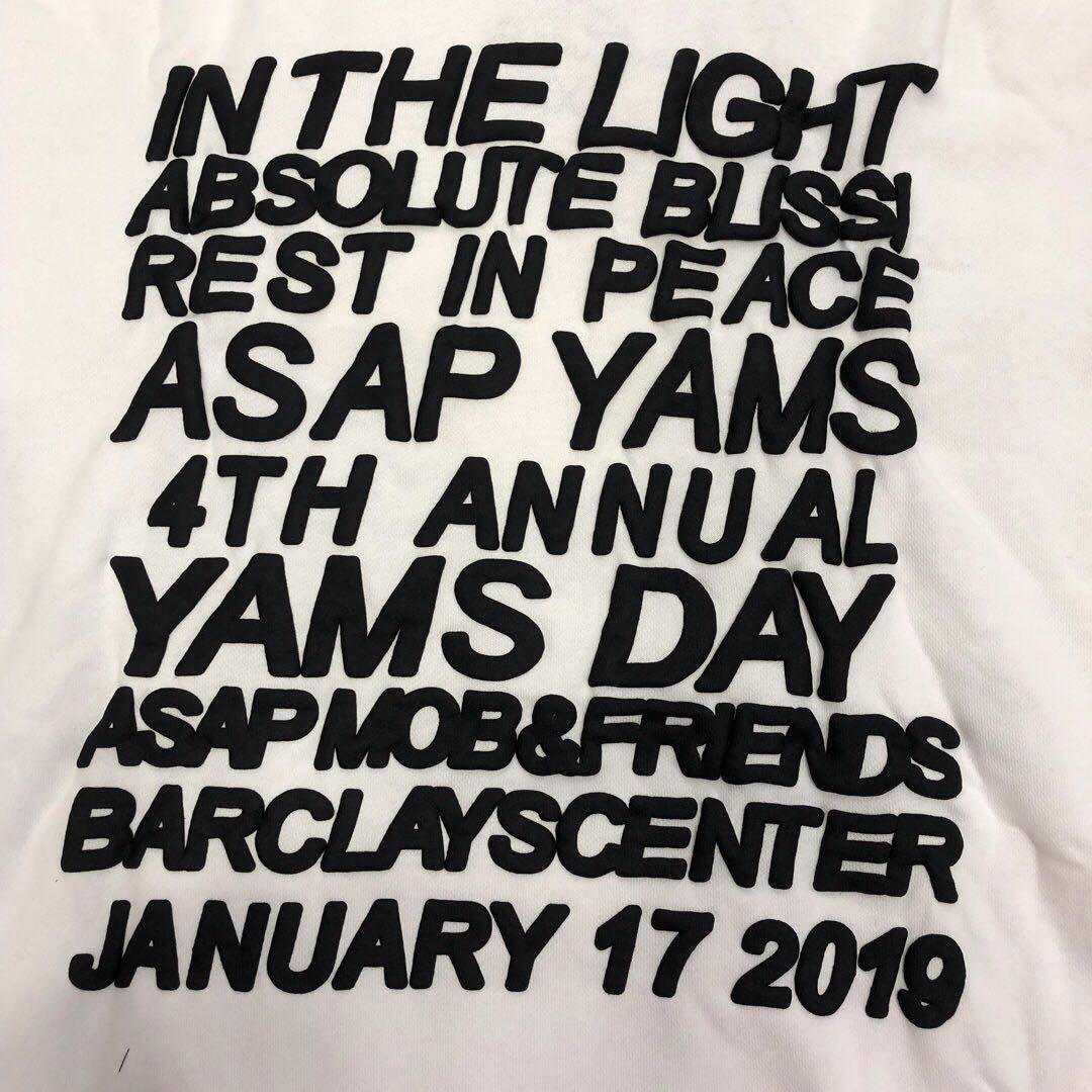 asaprocky合作yamsdayhoodieins情侣立体笑脸卫衣