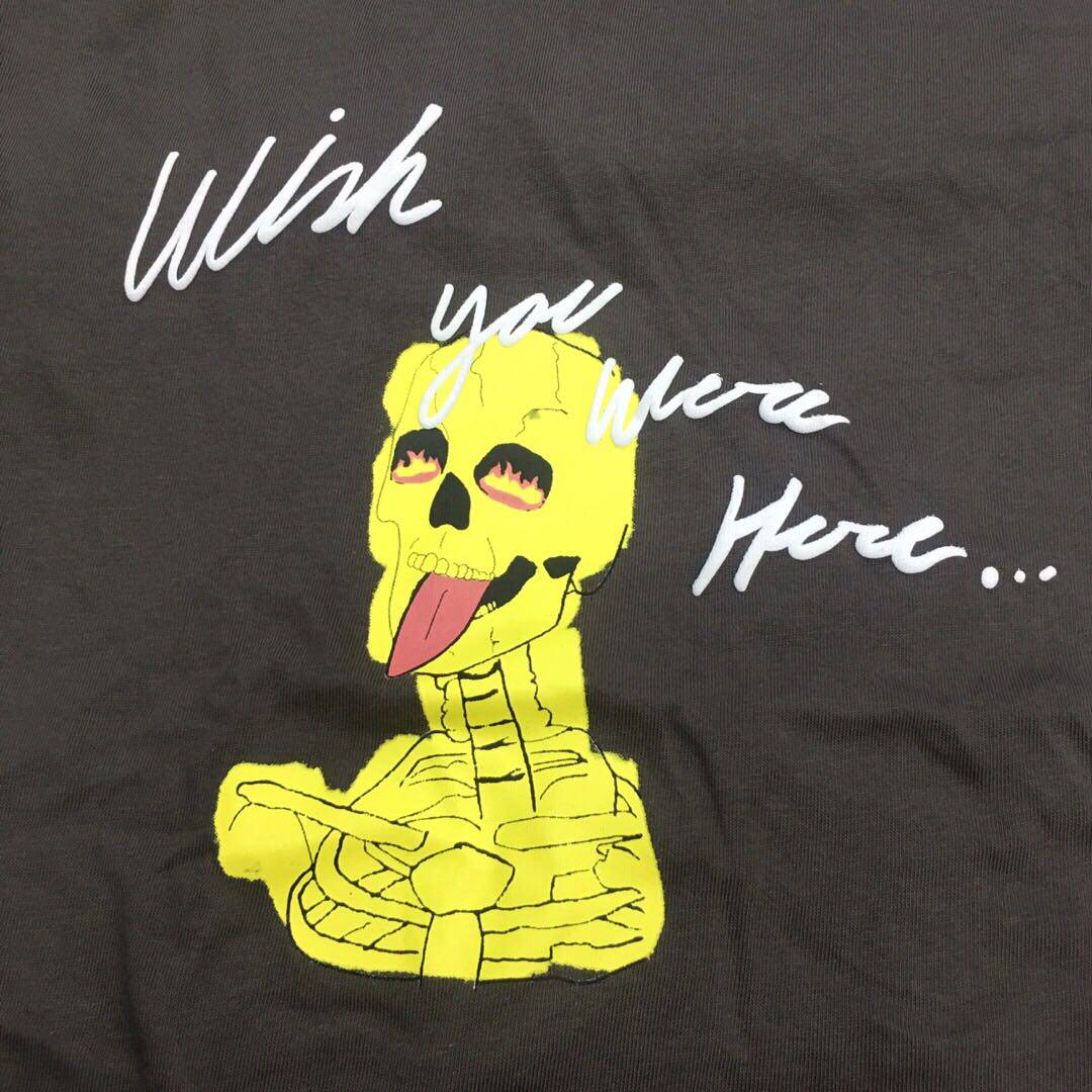 travisscottdsm潮牌纯棉tee涂鸦手绘嘻哈发泡t恤